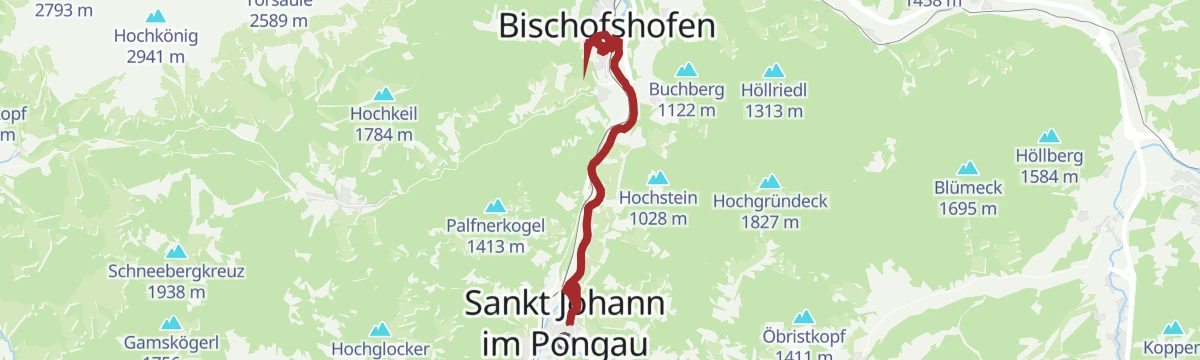 Route map: Schanzengelände Bischofshofen